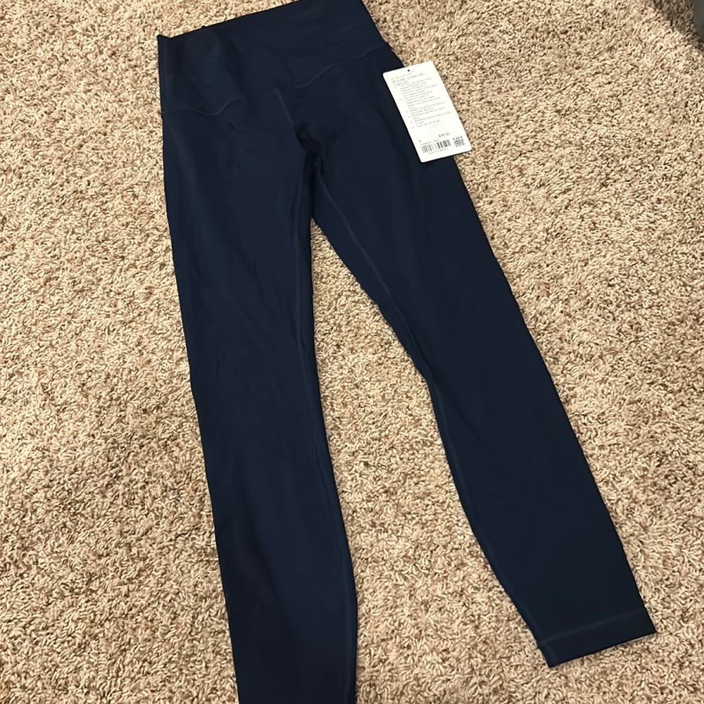 NWT Lululemon Wunder Under leggings HR tight 25” size 4 New navy blue